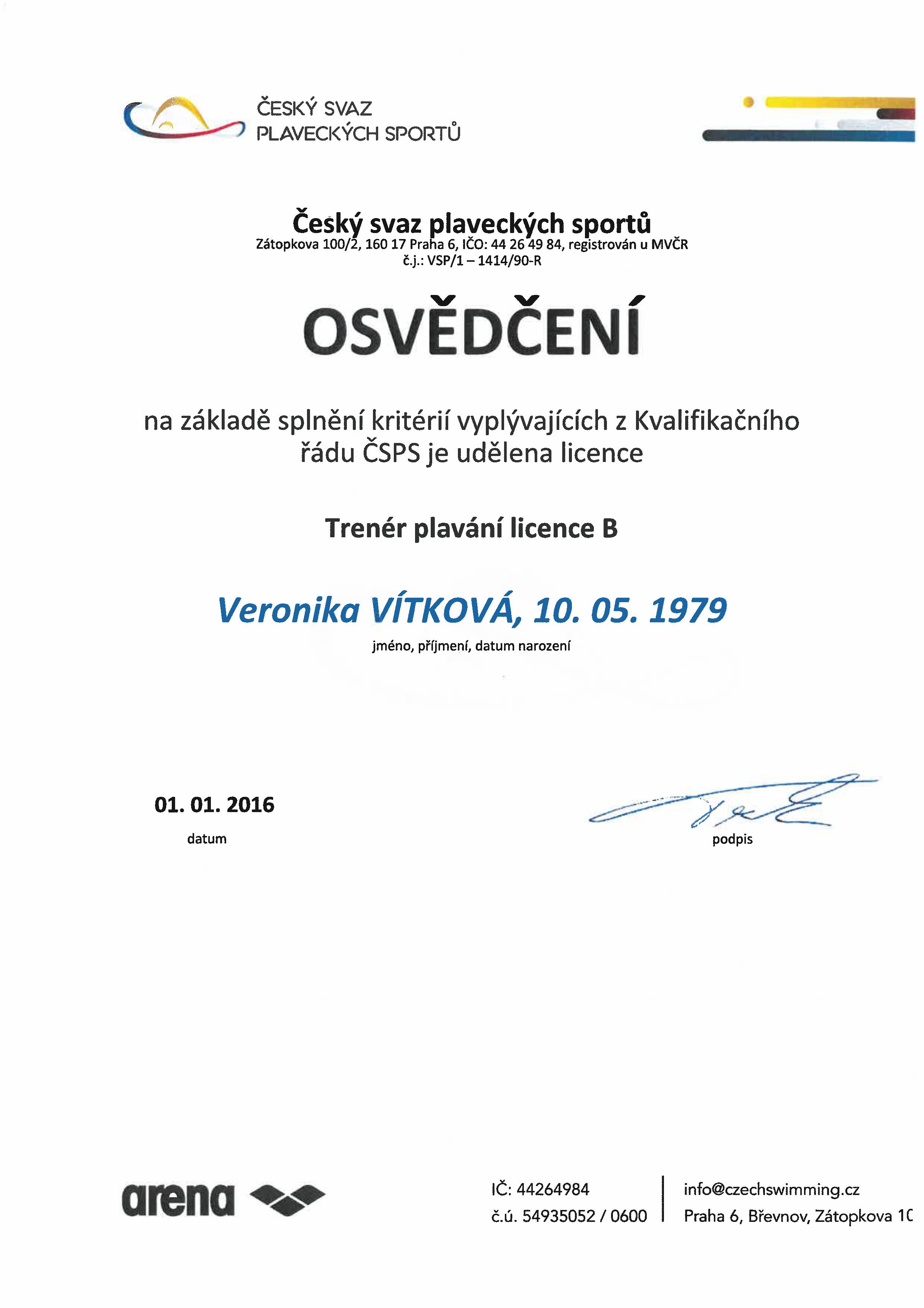 Certifikát 3